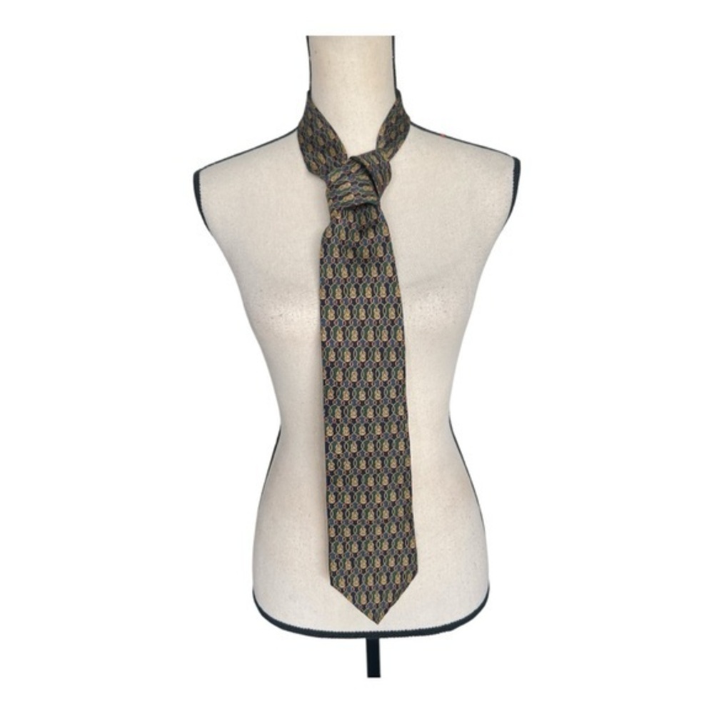 Christian Dior Monsieur Multicolored Print Neck Tie